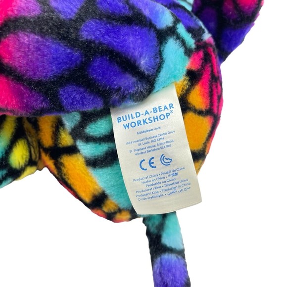 Build A Bear Lisa Frank Rainbow Giraffe Wild Style Stuffed Animal Plush Toy 18" - Picture 6 of 7